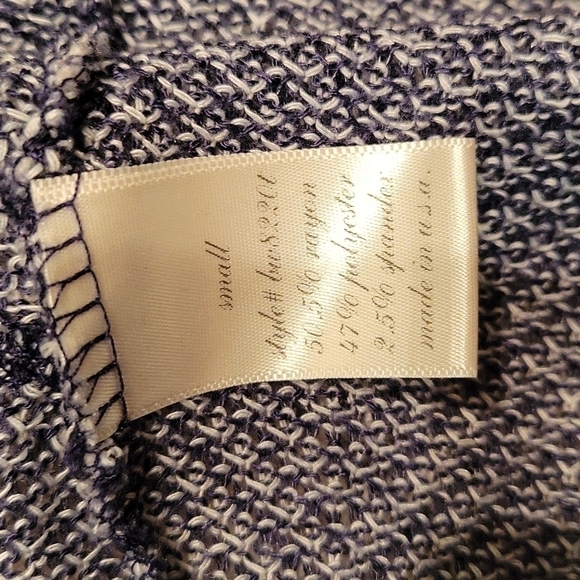 3/$30 ALYA Anthropologie Marled Knit Chevron Herringbone Lace Tunic Blouse - Picture 7 of 11